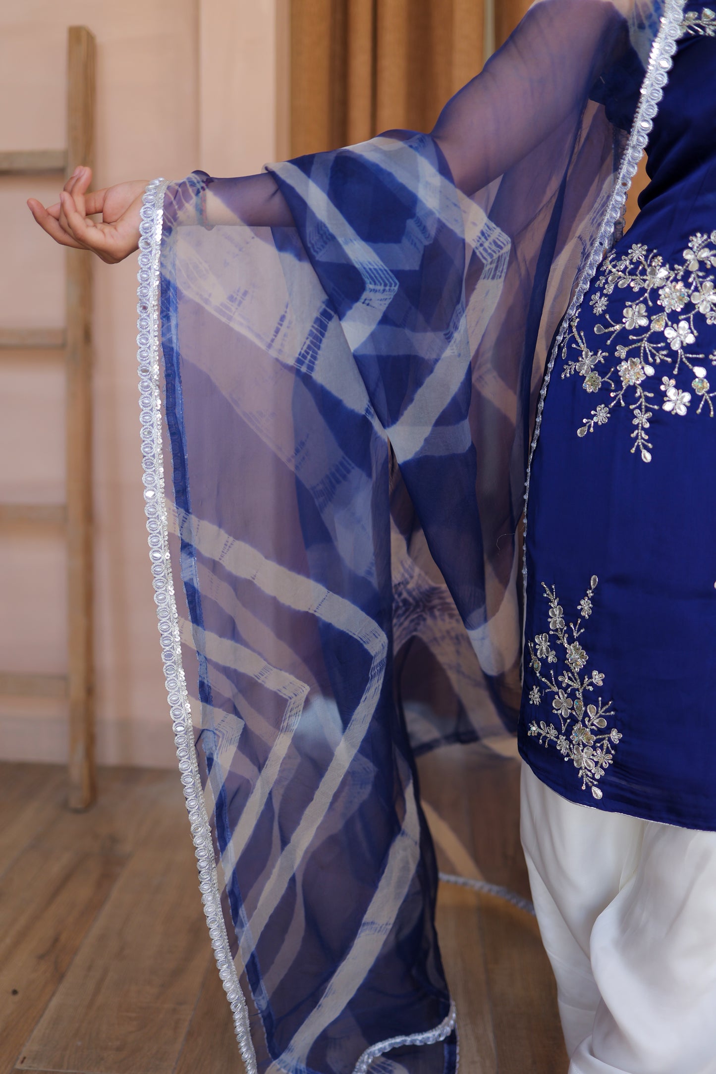 Royal Blue Embroidered Suit