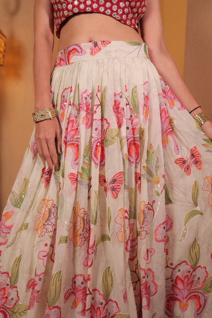 Ruby Garden Lehenga Set