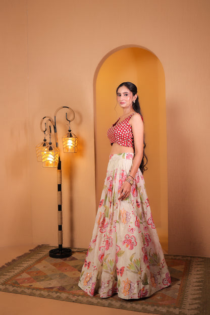 Ruby Garden Lehenga Set