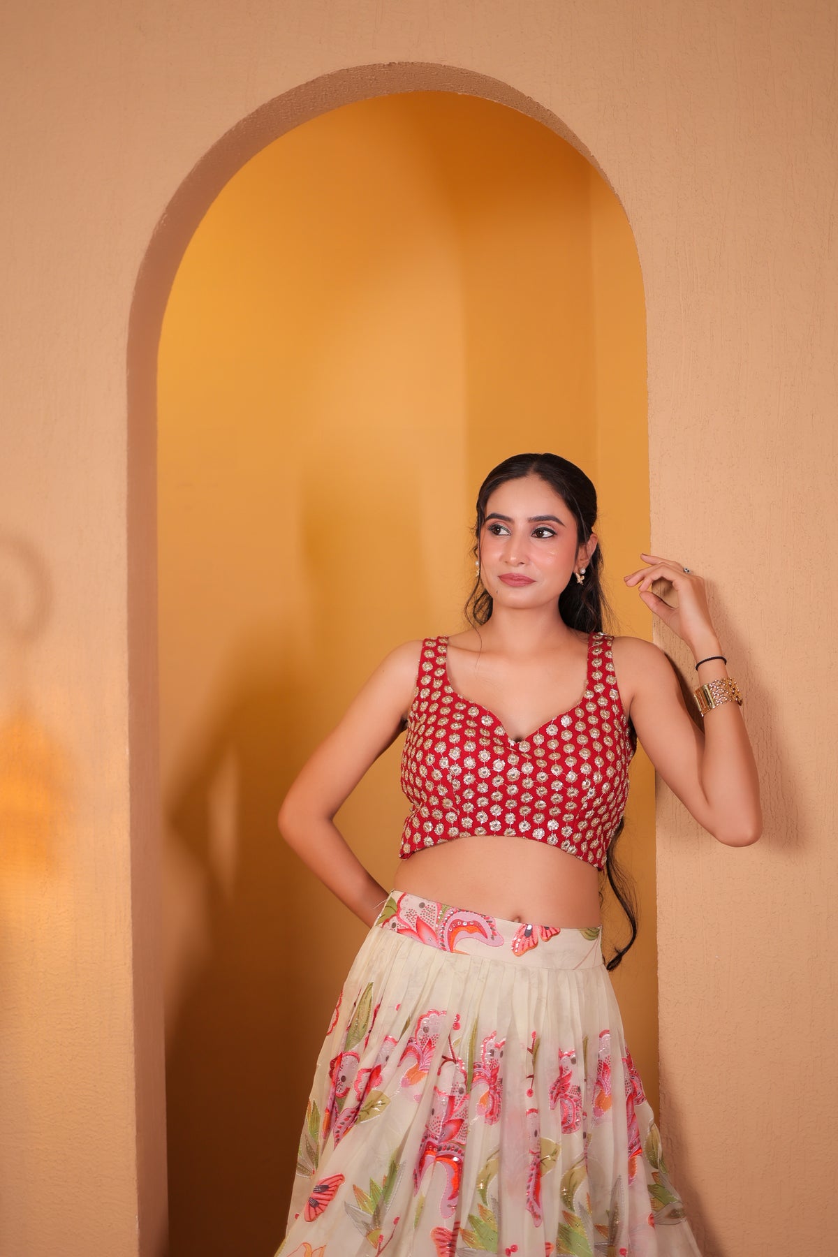 Ruby Garden Lehenga Set