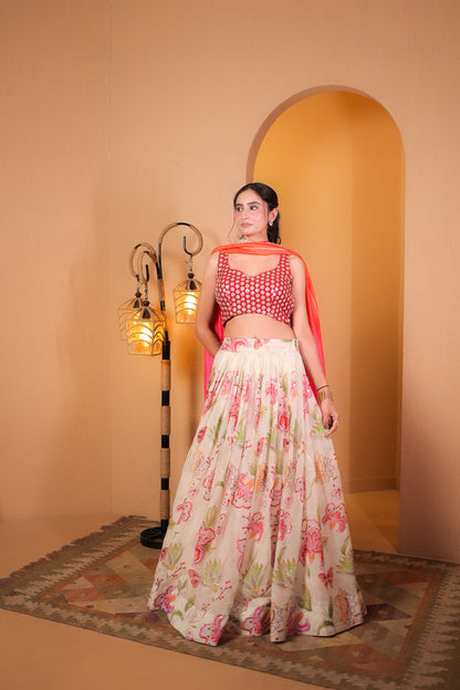 Ruby Garden Lehenga Set