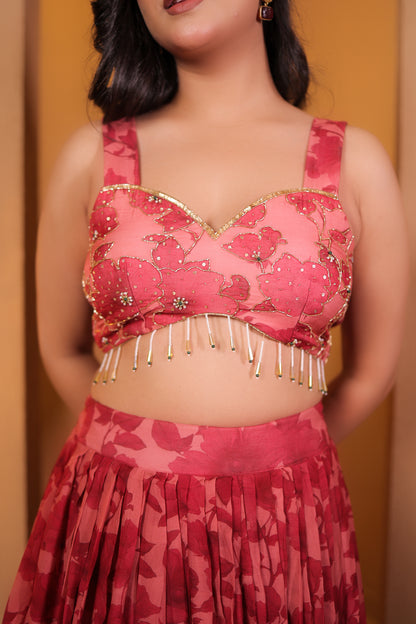 Rosewood Bloom Lehenga Set