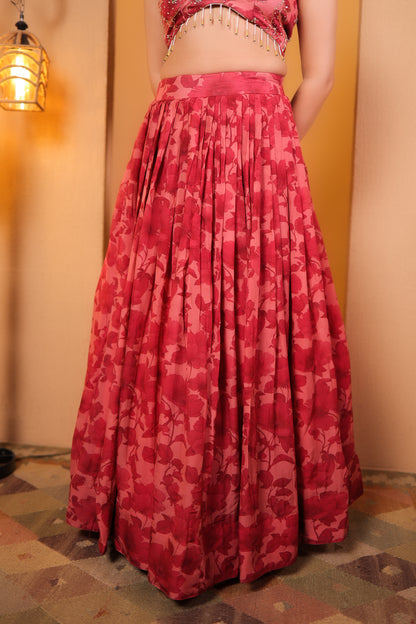Rosewood Bloom Lehenga Set