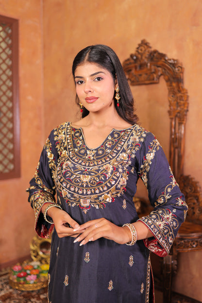 Slate Noir Kurta Set