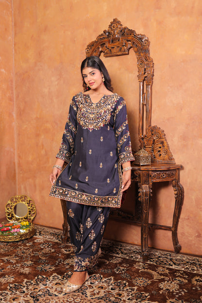 Slate Noir Kurta Set