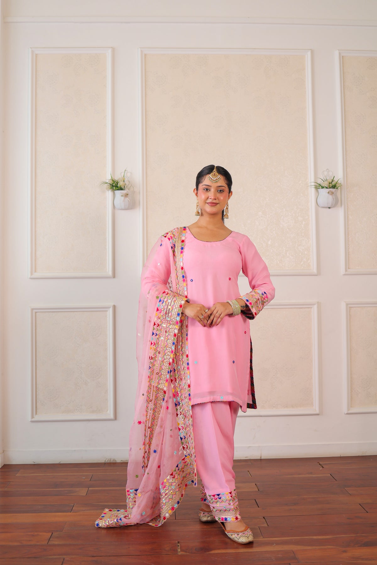 Blossom Pink Fulkari Set