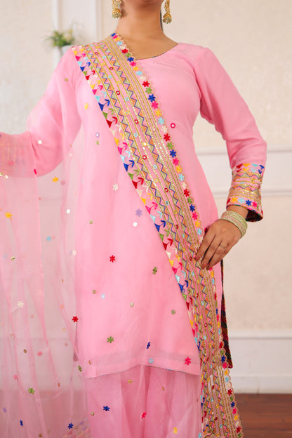 Blossom Pink Fulkari Set