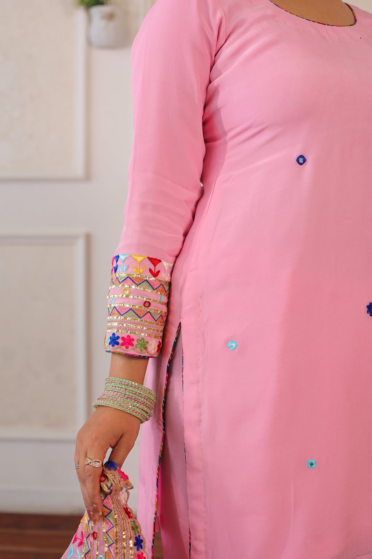 Blossom Pink Fulkari Set