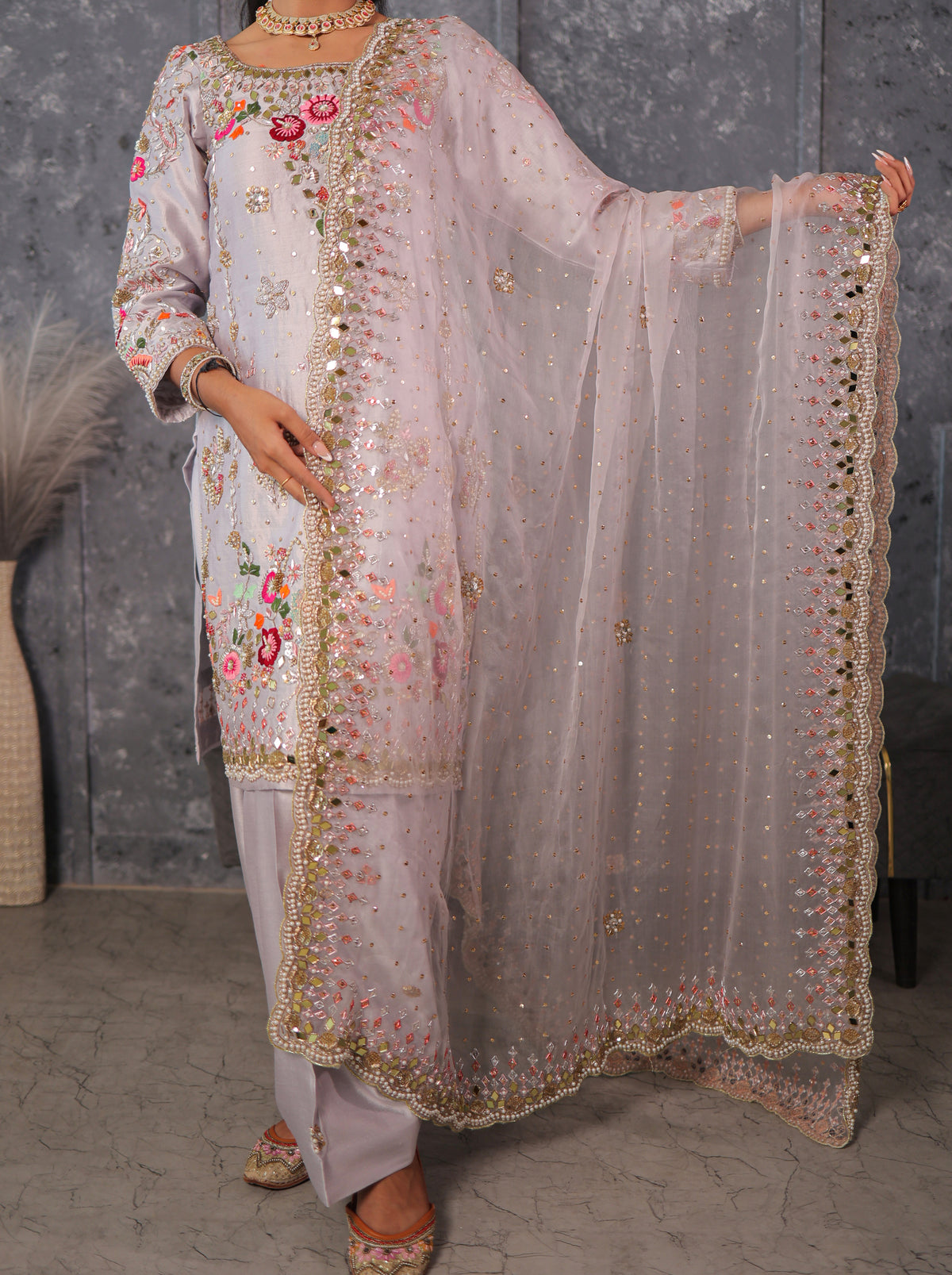 Steel Grey Heirloom Kurta Set