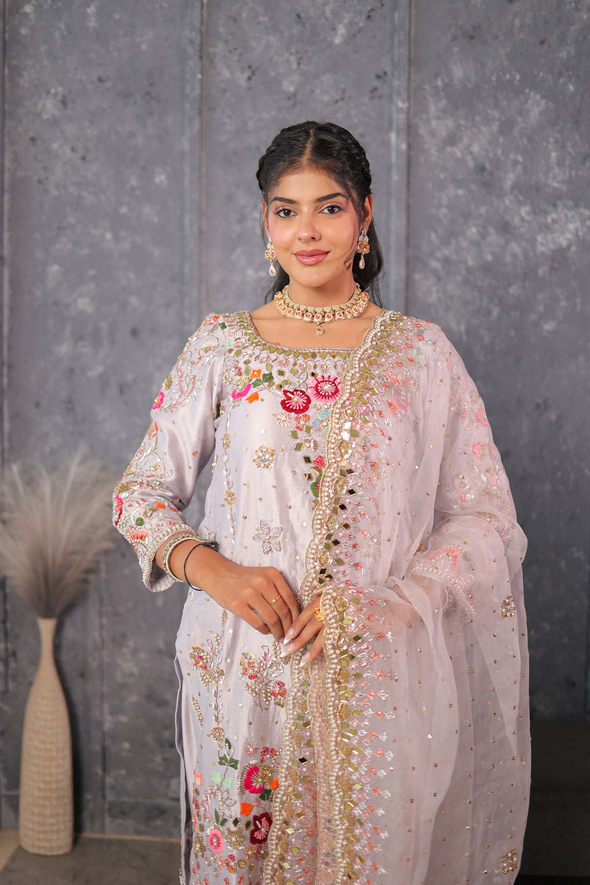 Steel Grey Heirloom Kurta Set