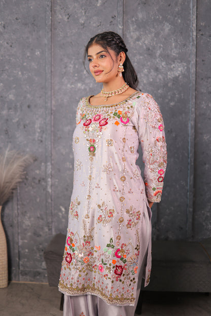Steel Grey Heirloom Kurta Set