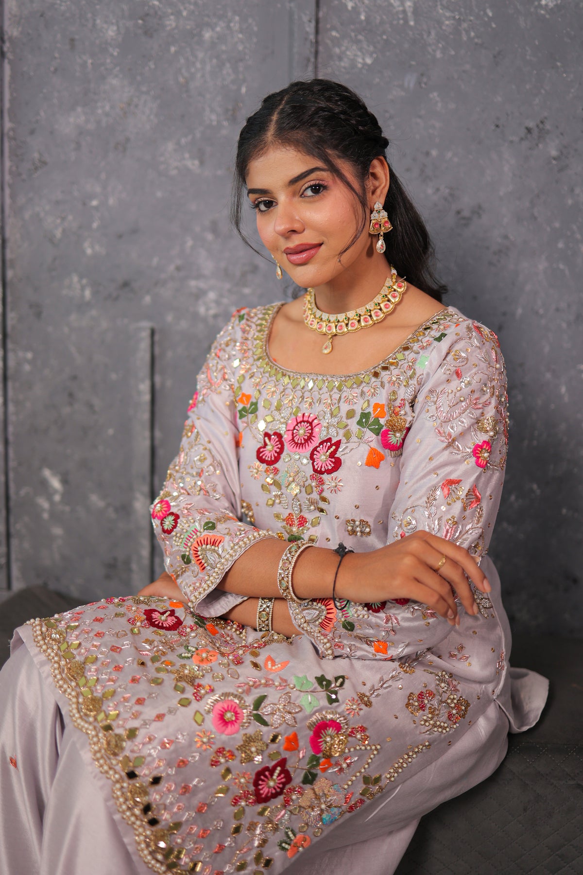 Steel Grey Heirloom Kurta Set