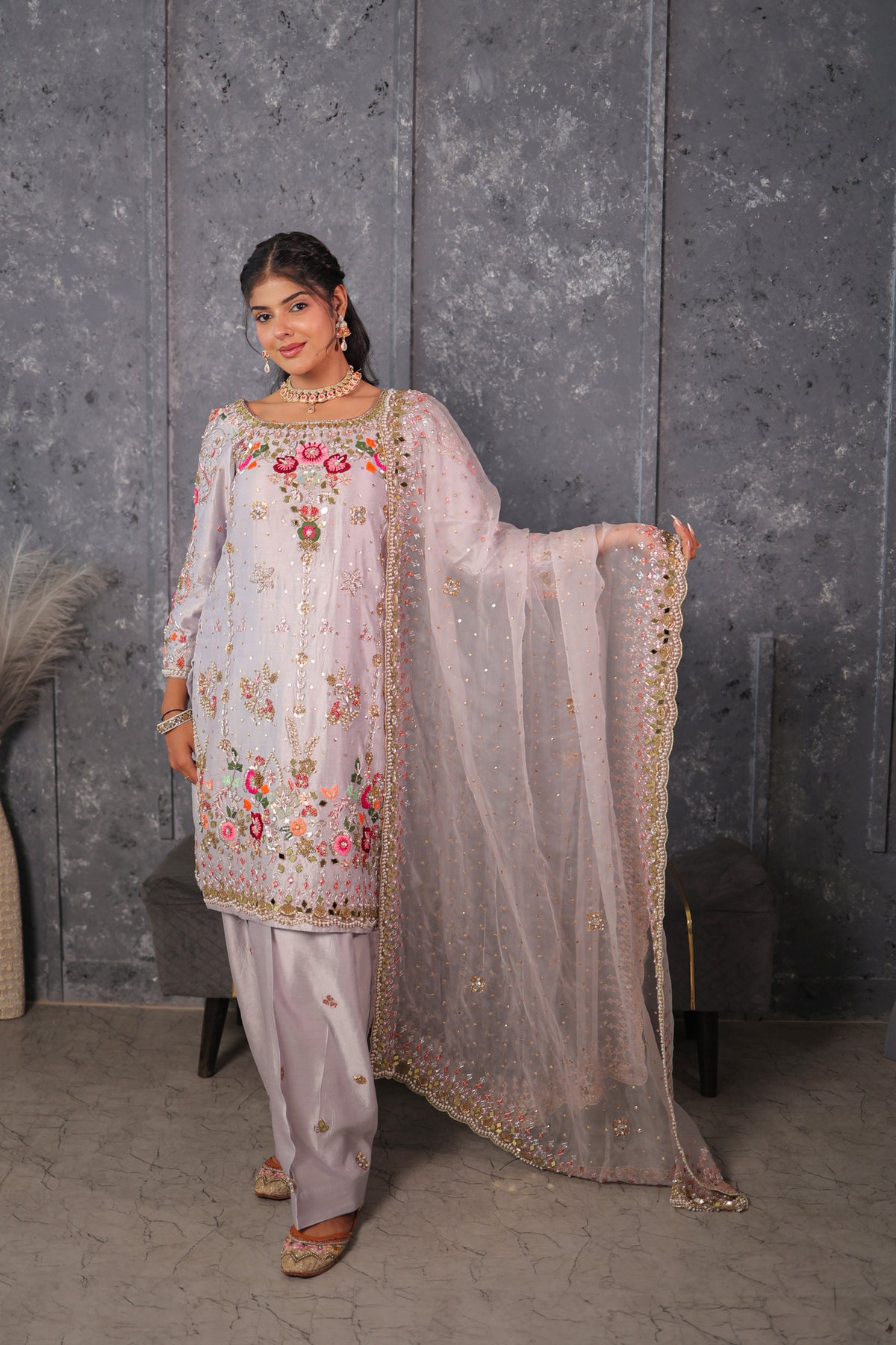 Steel Grey Heirloom Kurta Set