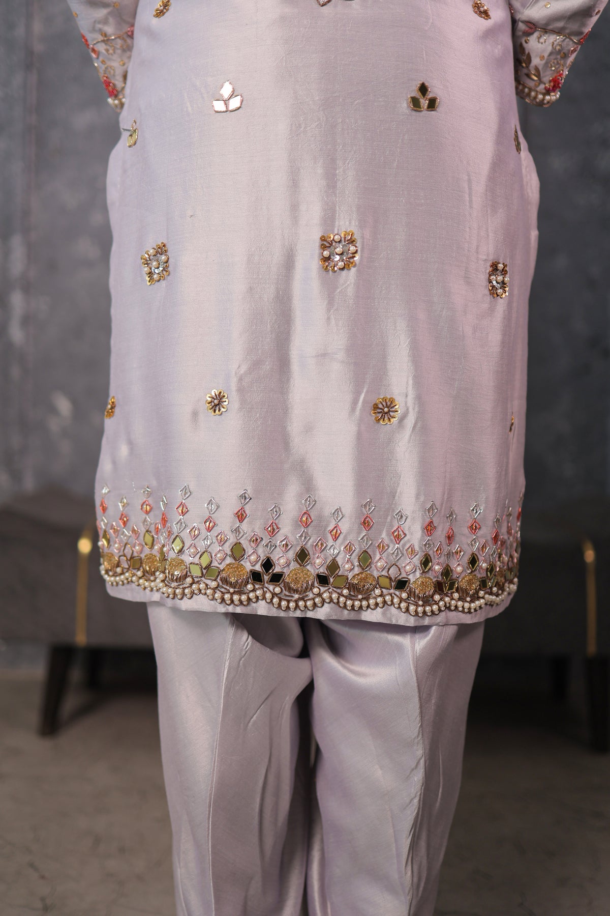 Steel Grey Heirloom Kurta Set