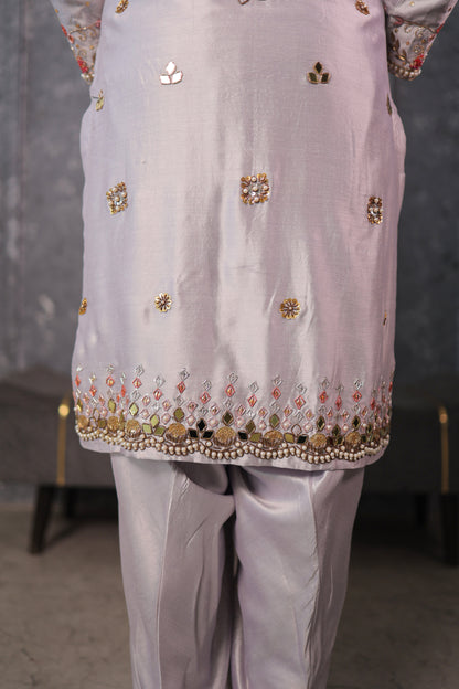 Steel Grey Heirloom Kurta Set