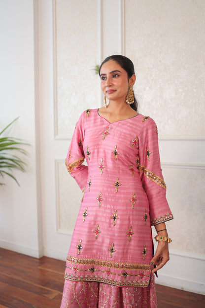 Blush Kiran Sharara Set