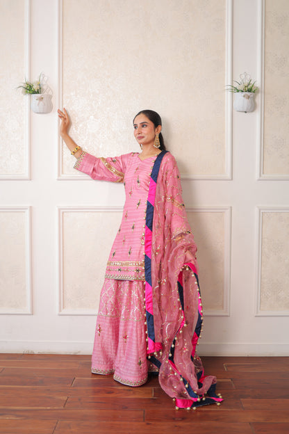 Blush Kiran Sharara Set