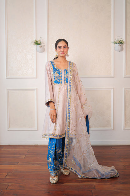 Mauve Peacock Salwar Set