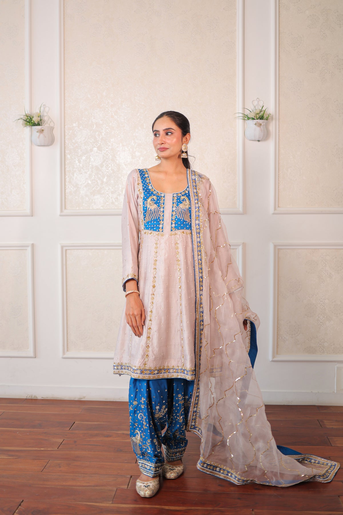 Mauve Peacock Salwar Set