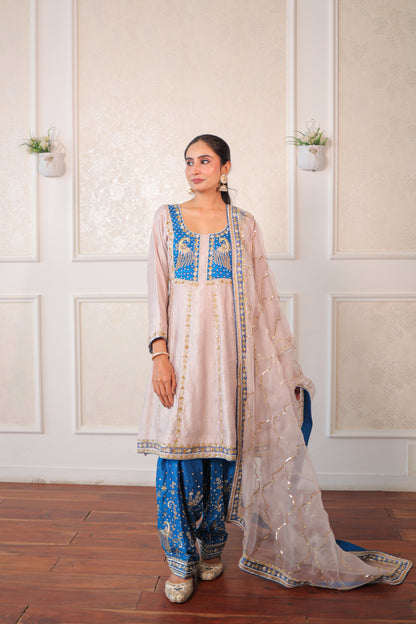 Mauve Peacock Salwar Set