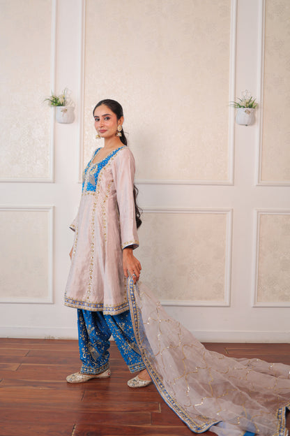 Mauve Peacock Salwar Set