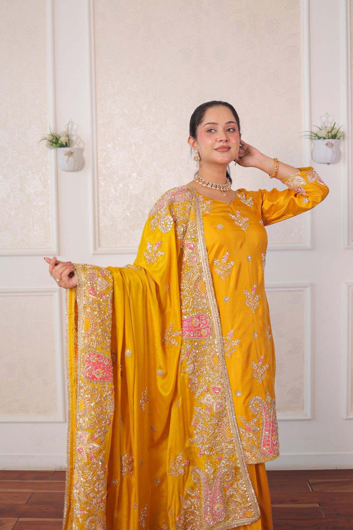 Golden Marigold Patiala Suit