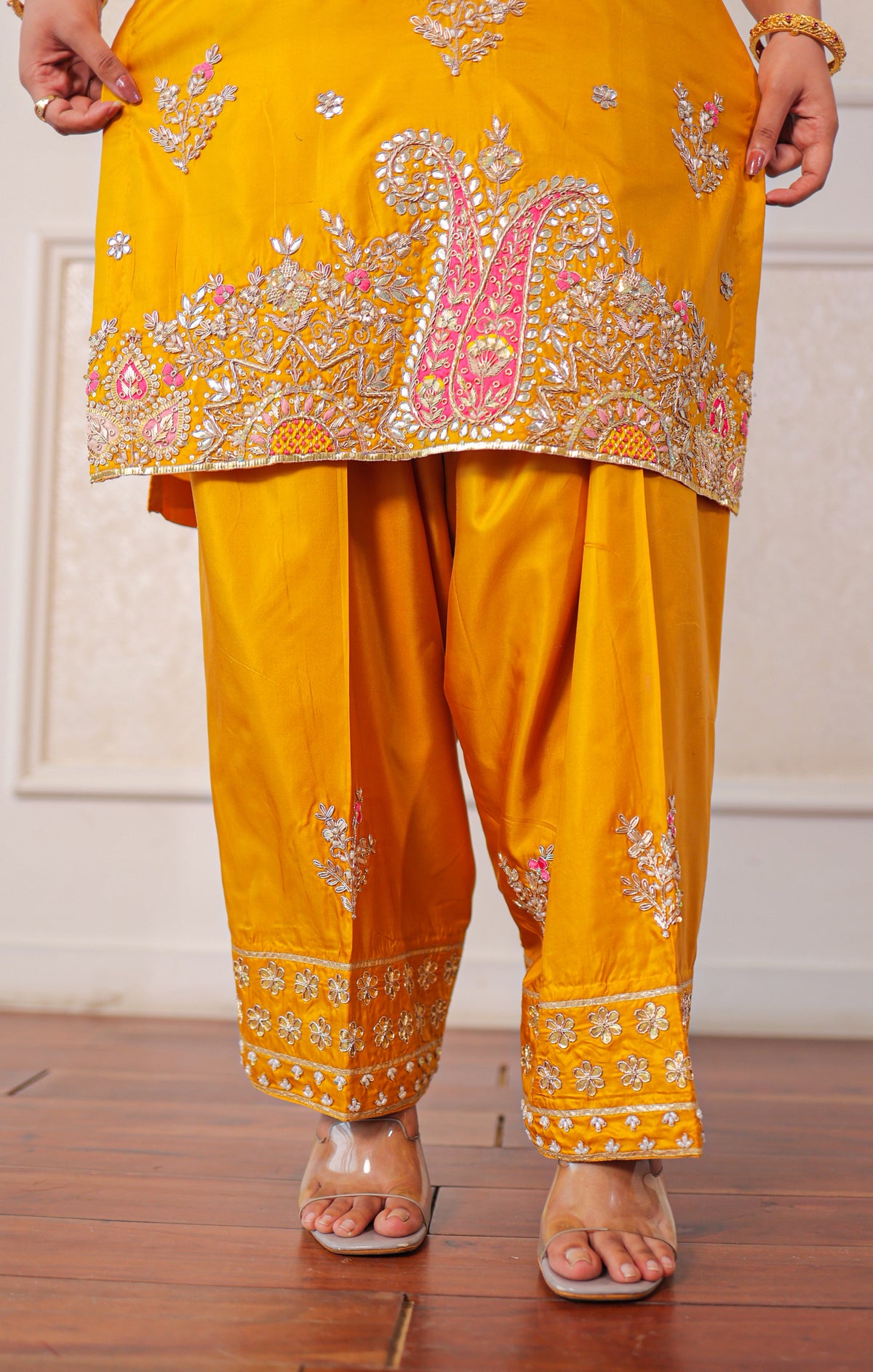 Golden Marigold Patiala Suit