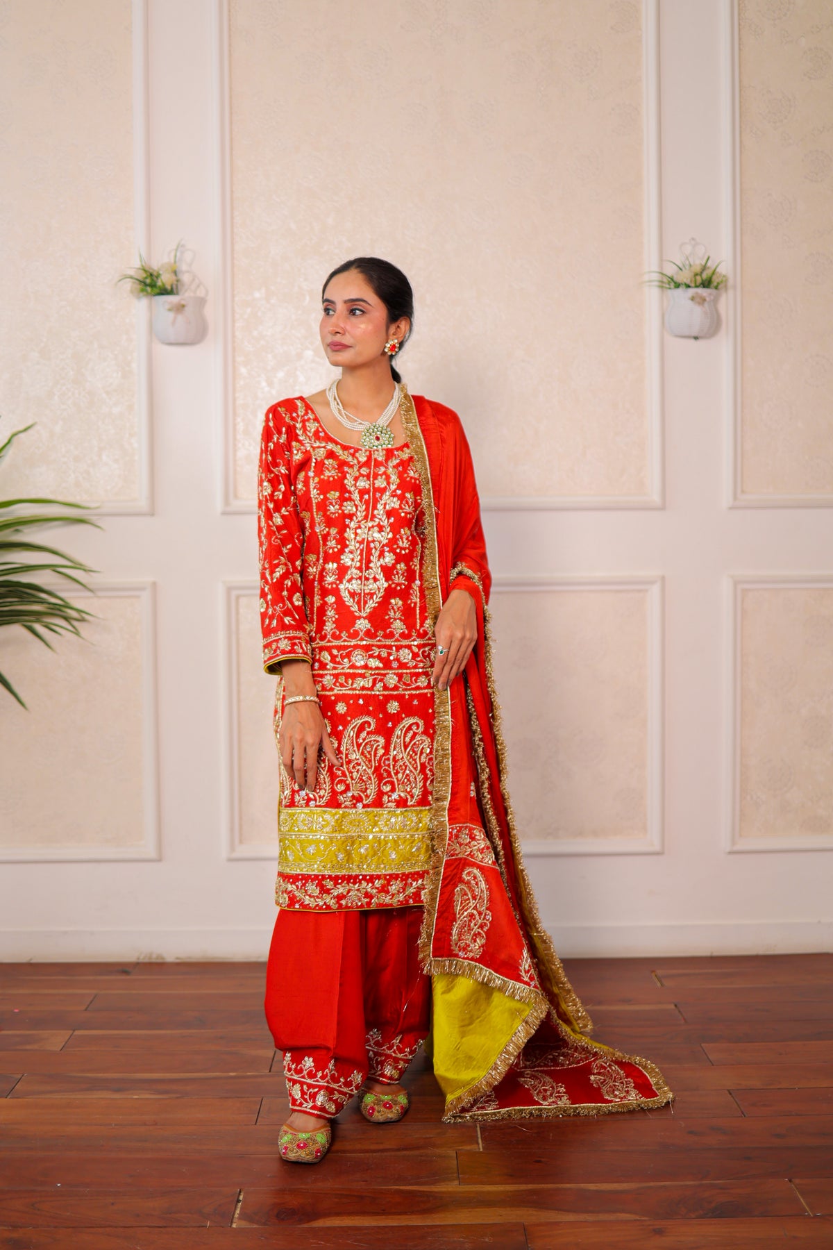 Rust Bloom Patiala Set