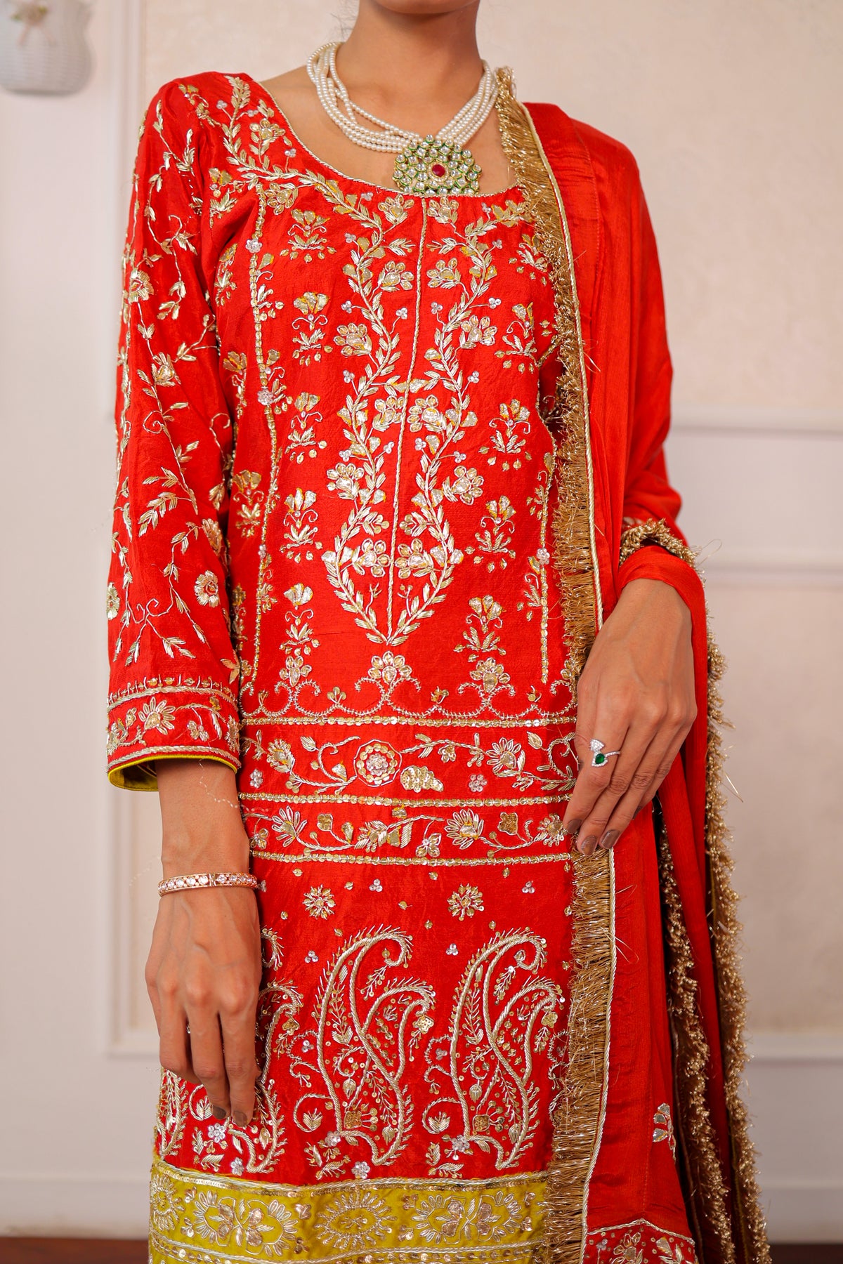 Rust Bloom Patiala Set