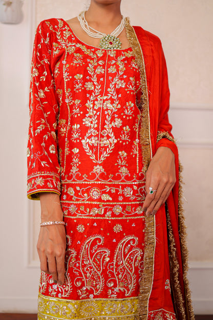 Rust Bloom Patiala Set