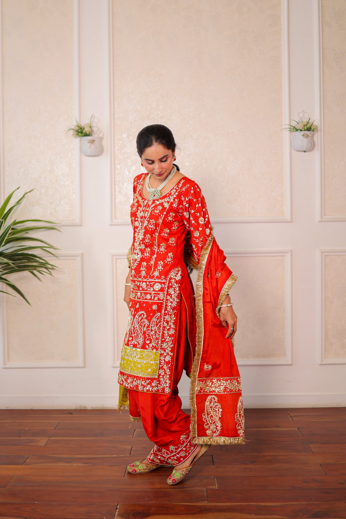 Rust Bloom Patiala Set