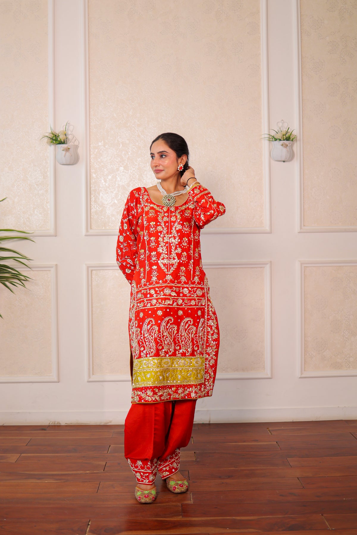 Rust Bloom Patiala Set