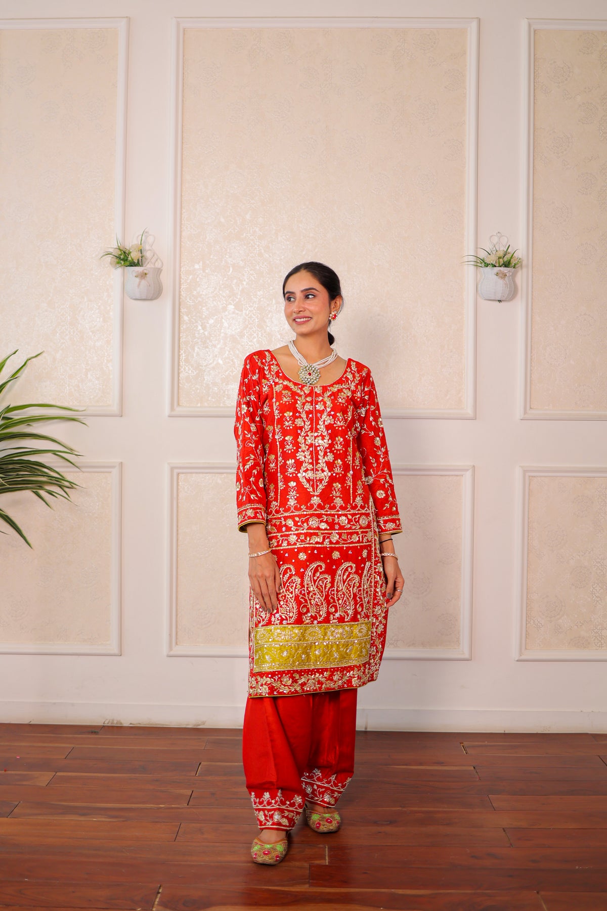 Rust Bloom Patiala Set