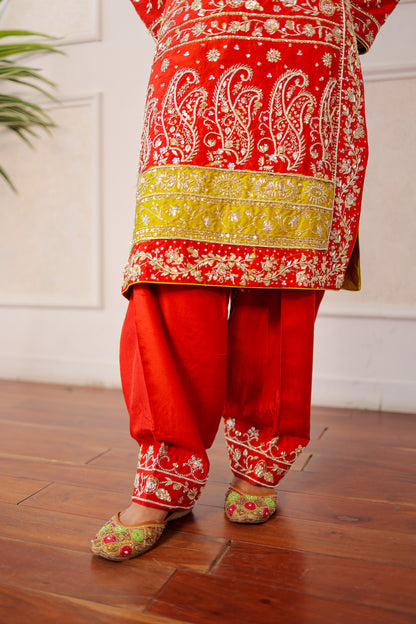 Rust Bloom Patiala Set