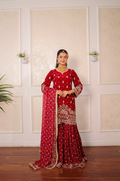 Ruby Peacock Sharkara Set