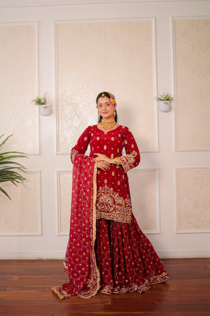 Ruby Peacock Sharkara Set