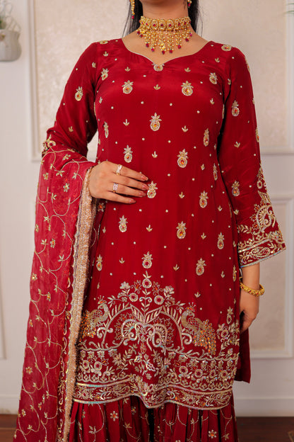 Ruby Peacock Sharkara Set