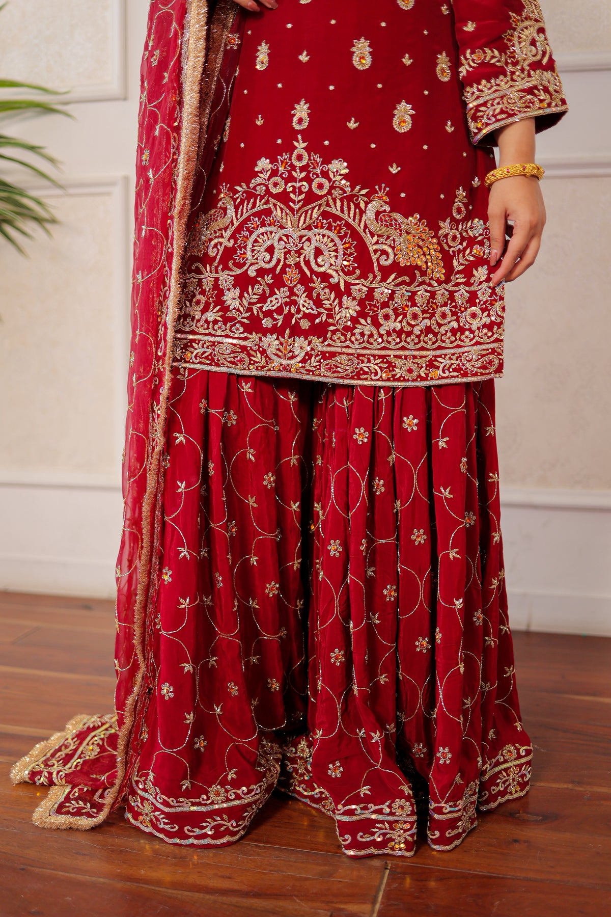 Ruby Peacock Sharkara Set