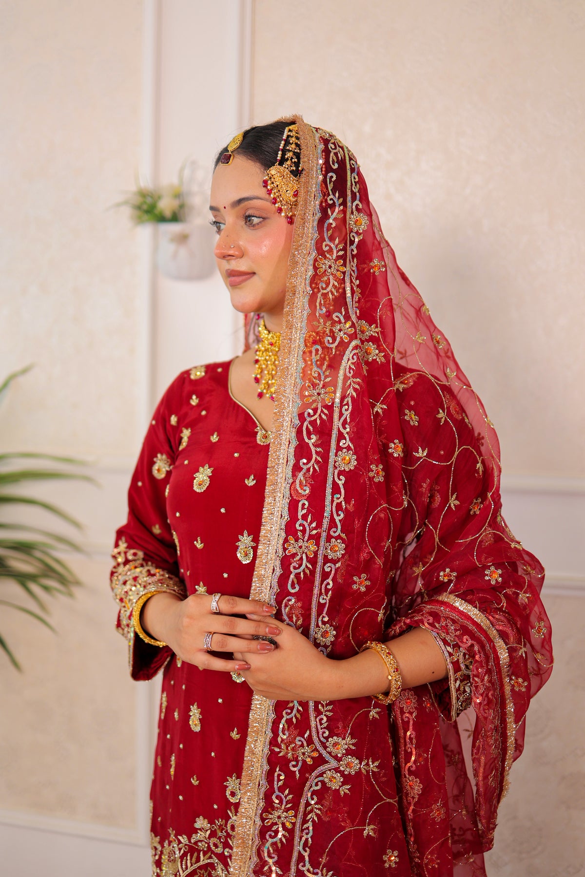 Ruby Peacock Sharkara Set