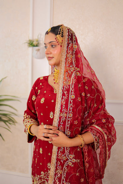 Ruby Peacock Sharkara Set