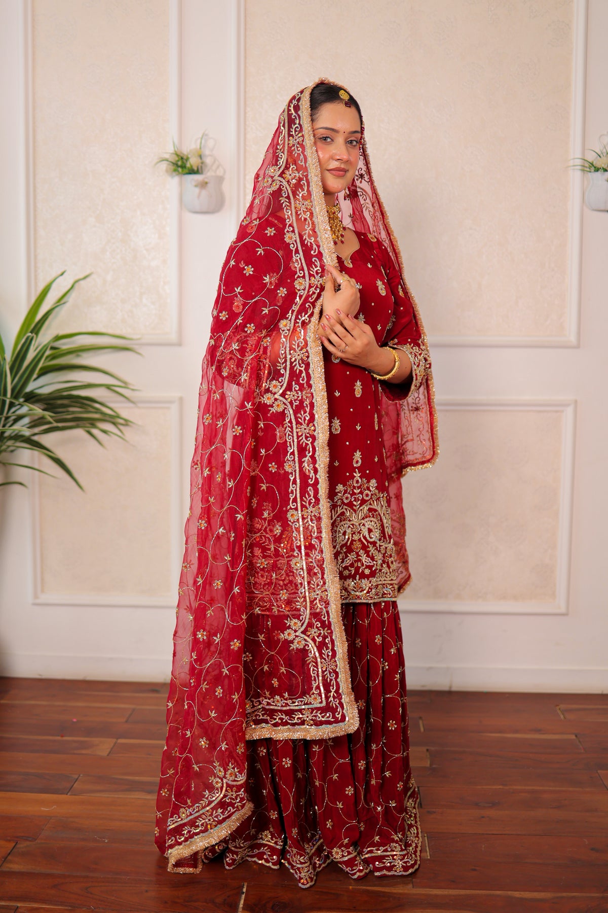 Ruby Peacock Sharkara Set