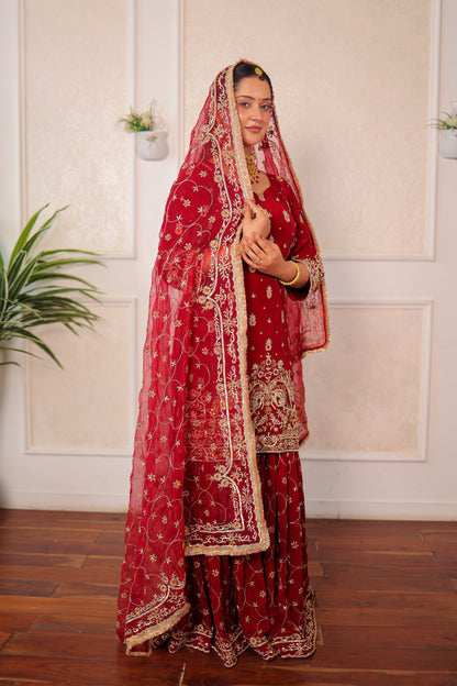 Ruby Peacock Sharkara Set