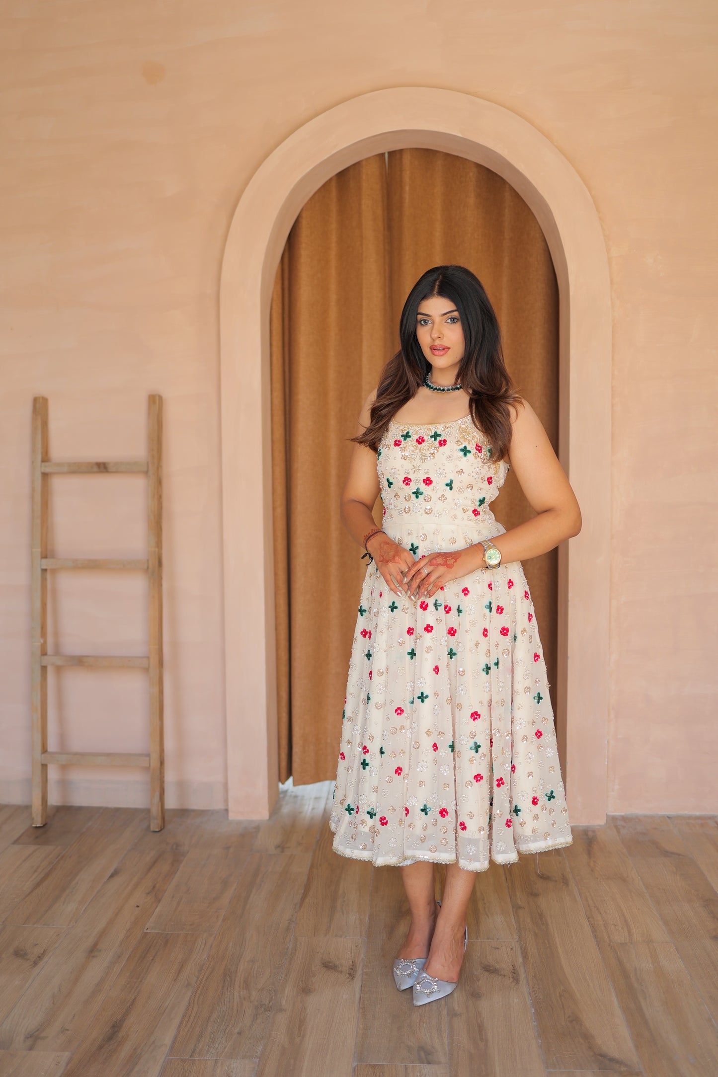Ivory Blossom Anarkali