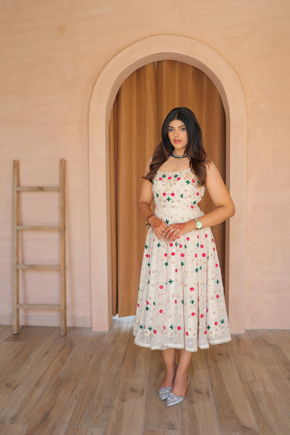 Ivory Blossom Anarkali