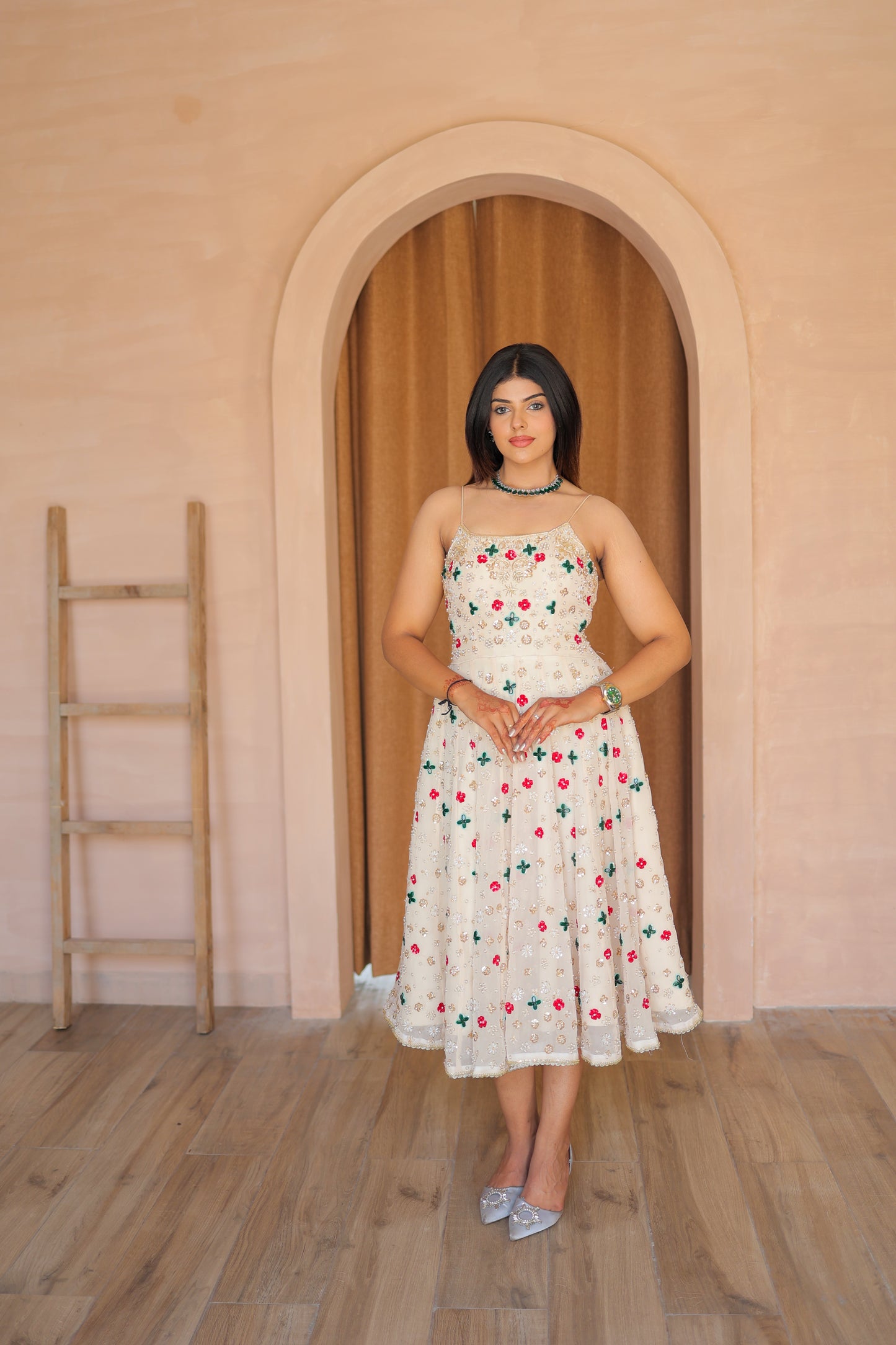 Ivory Blossom Anarkali