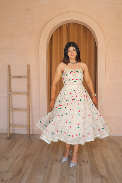 Ivory Blossom Anarkali