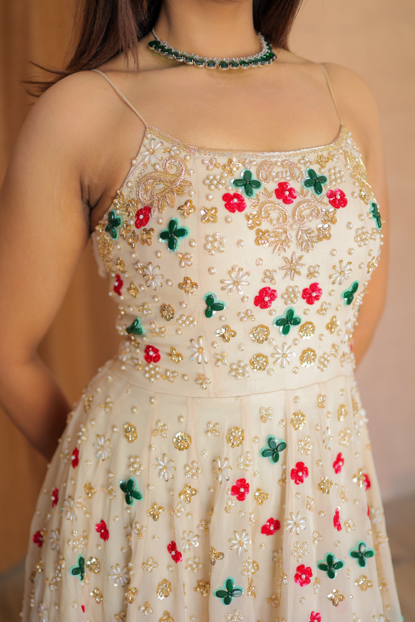 Ivory Blossom Anarkali