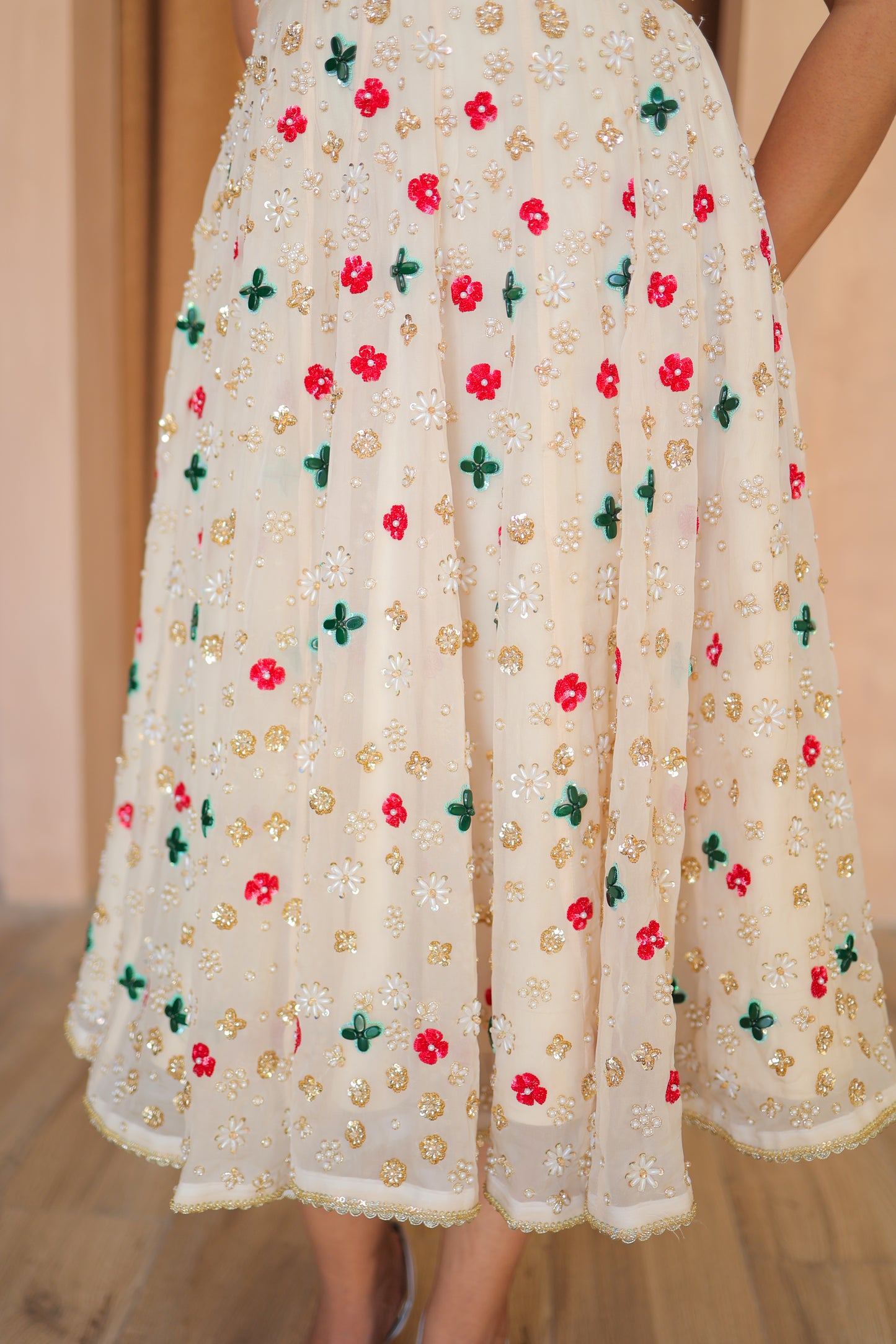 Ivory Blossom Anarkali