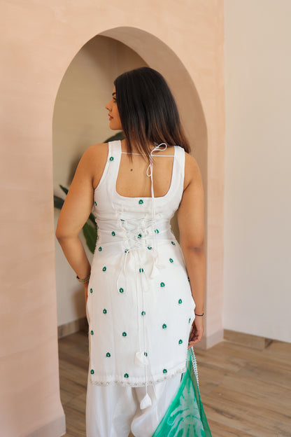 Mint Green Dot Kurta Set