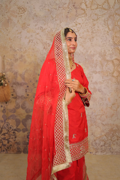Coral Trellis Punjabi Suit